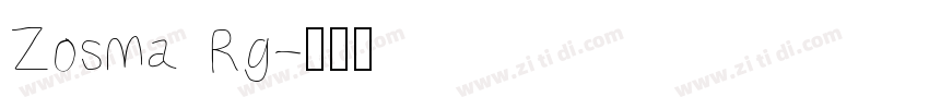 Zosma Rg字体转换